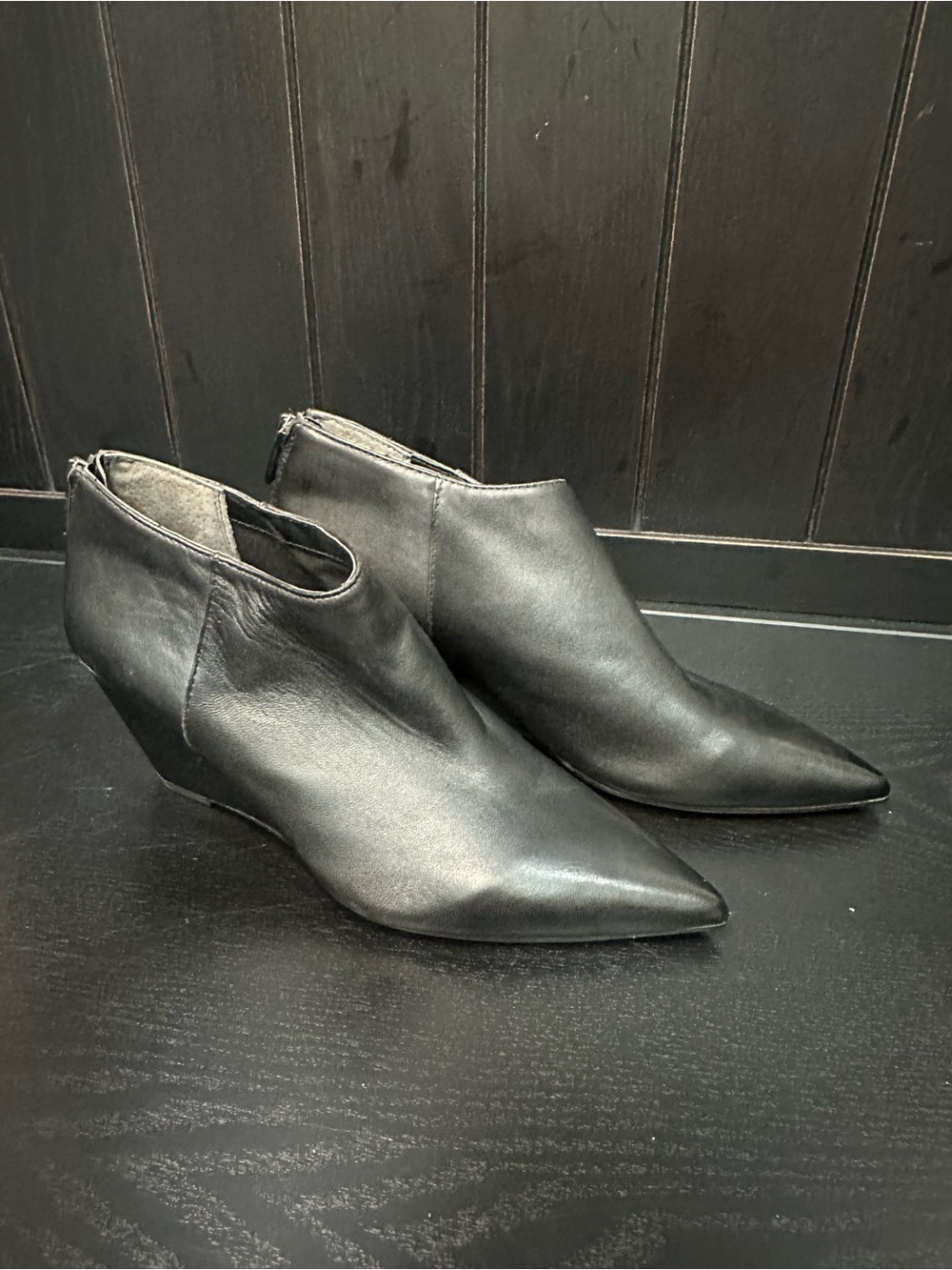 Women’s Black Pointed  Ankle Booties